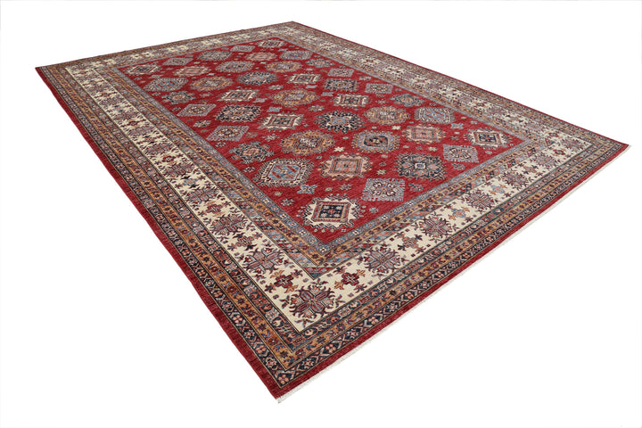 Hand Knotted Royal Kazak Wool Rug 9' 10" x 13' 1" - No. AT97764