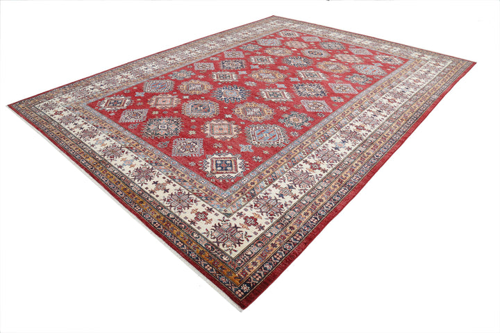 Hand Knotted Royal Kazak Wool Rug 9' 10" x 13' 1" - No. AT97764