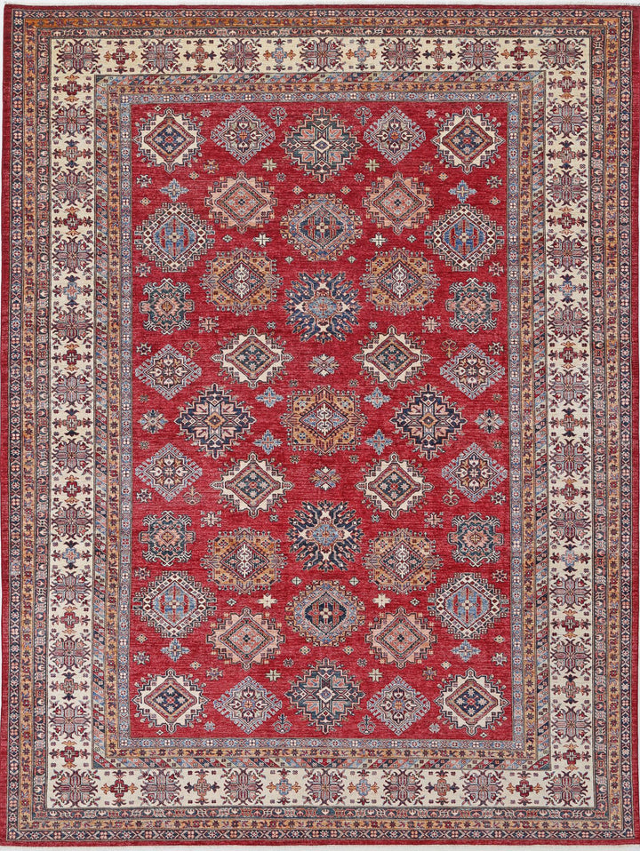 Hand Knotted Royal Kazak Wool Rug 9' 10" x 13' 1" - No. AT97764