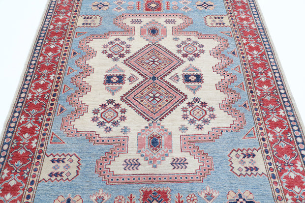 Hand Knotted Royal Kazak Wool Rug 5' 1" x 6' 9" - No. AT10476