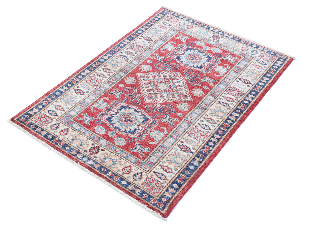 Hand Knotted Royal Kazak Wool Rug 2' 8" x 3' 10" - No. AT24830