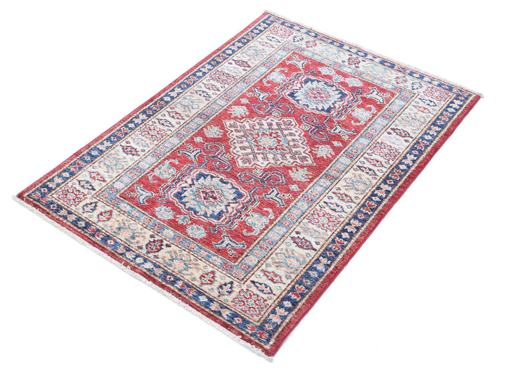 Hand Knotted Royal Kazak Wool Rug 2' 8" x 3' 10" - No. AT24830