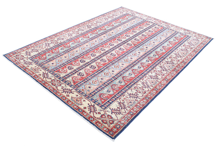 Hand Knotted Royal Kazak Wool Rug 5' 6" x 7' 4" - No. AT65648