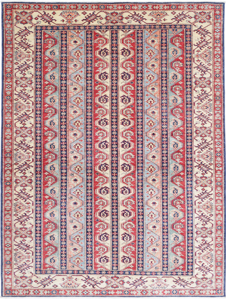 Hand Knotted Royal Kazak Wool Rug 5' 6" x 7' 4" - No. AT65648