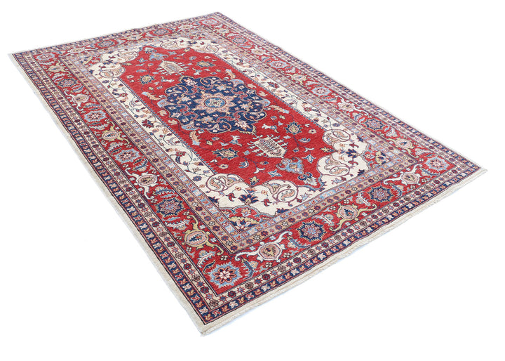 Hand Knotted Royal Kazak Wool Rug 5' 7" x 7' 11" - No. AT64544