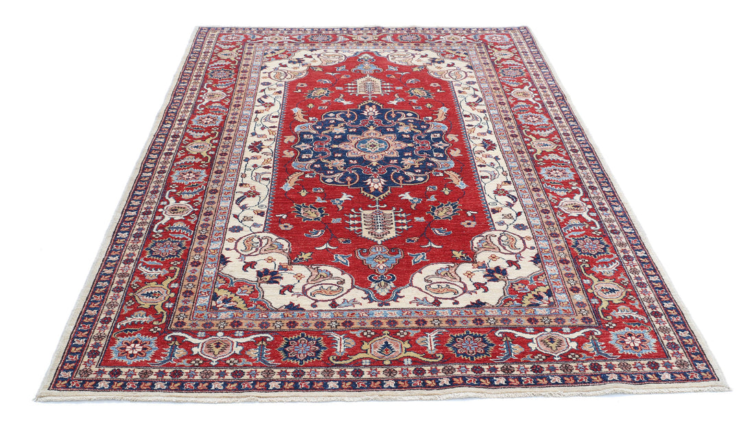 Hand Knotted Royal Kazak Wool Rug 5' 7" x 7' 11" - No. AT64544