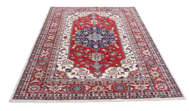 Hand Knotted Royal Kazak Wool Rug 5' 7" x 7' 11" - No. AT64544