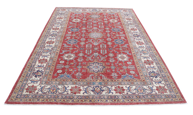 Hand Knotted Royal Kazak Wool Rug 6' 6" x 9' 8" - No. AT68361