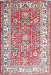 Hand Knotted Royal Kazak Wool Rug 6' 6" x 9' 8" - No. AT68361