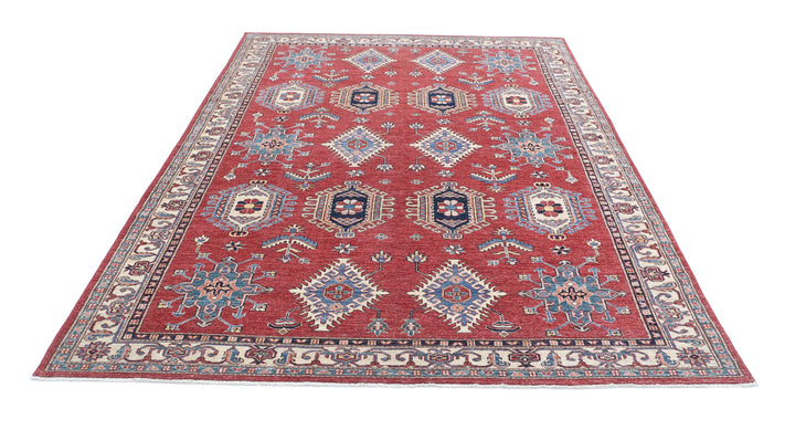 Hand Knotted Royal Kazak Wool Rug 6' 7" x 9' 8" - No. AT59773