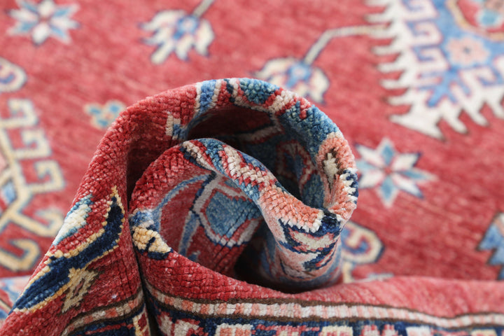 Hand Knotted Royal Kazak Wool Rug 6' 7" x 9' 8" - No. AT59773