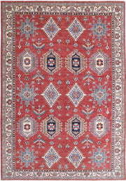Hand Knotted Royal Kazak Wool Rug 6' 7" x 9' 8" - No. AT59773