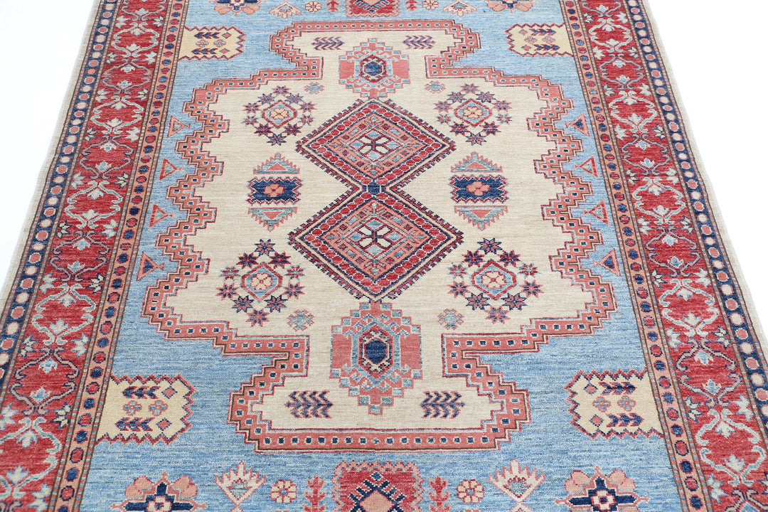 Hand Knotted Royal Kazak Wool Rug 5' 1" x 6' 9" - No. AT16483