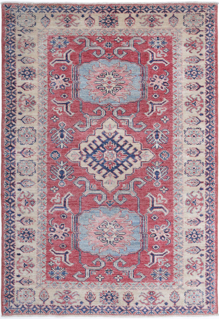 Hand Knotted Royal Kazak Wool Rug 3' 4" x 5' 0" - No. AT21810