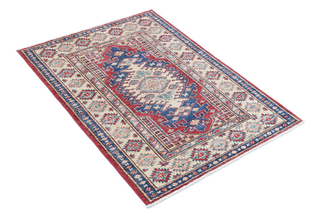 Hand Knotted Royal Kazak Wool Rug 2' 10" x 3' 11" - No. AT60410