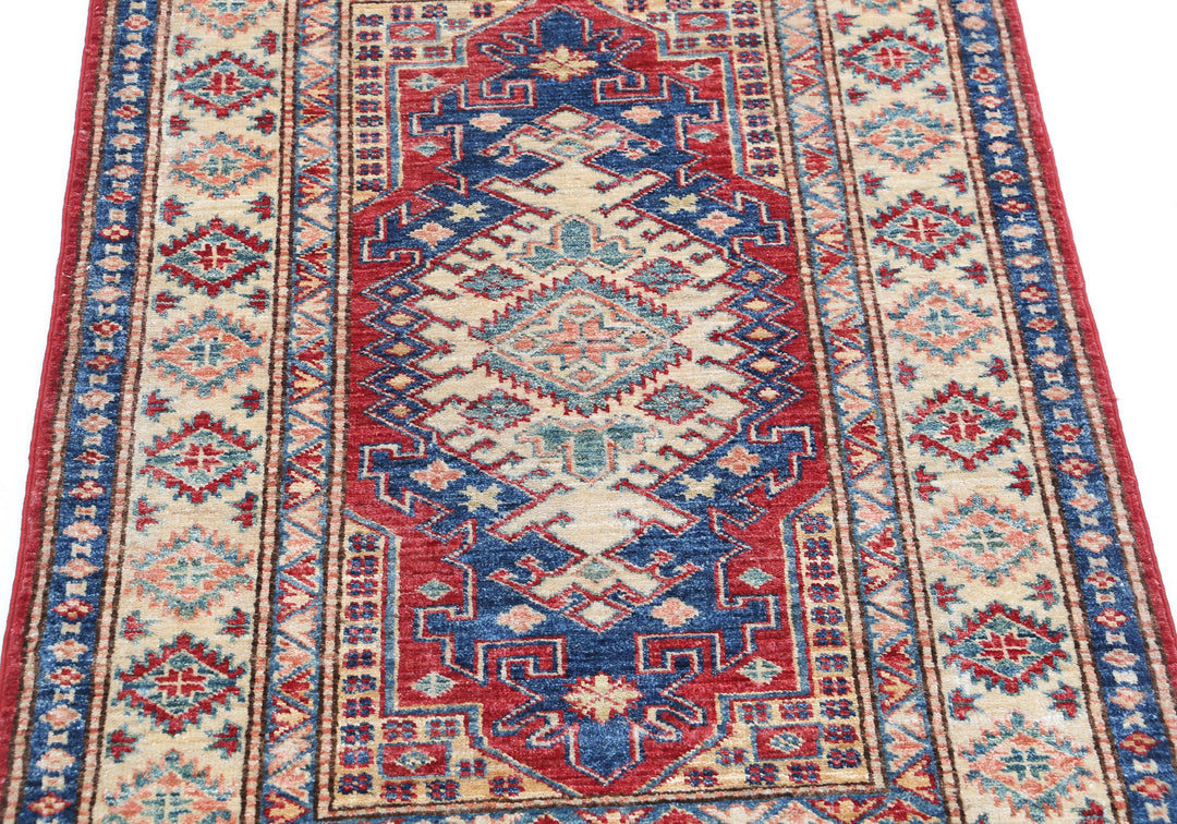 Hand Knotted Royal Kazak Wool Rug 2' 10" x 3' 11" - No. AT60410