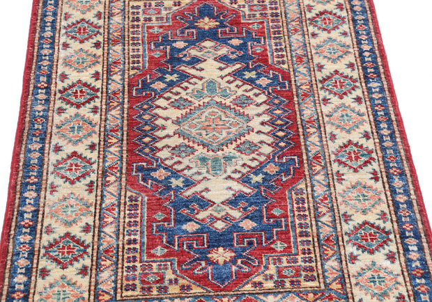 Hand Knotted Royal Kazak Wool Rug 2' 10" x 3' 11" - No. AT60410