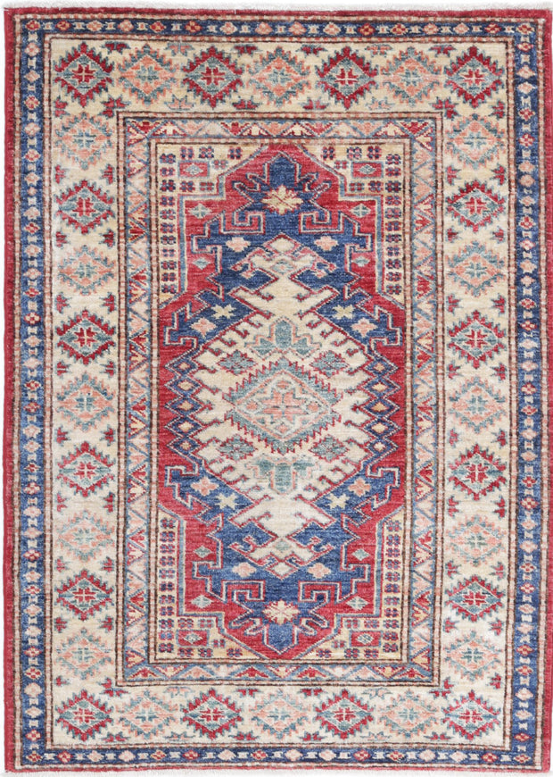 Hand Knotted Royal Kazak Wool Rug 2' 10" x 3' 11" - No. AT60410