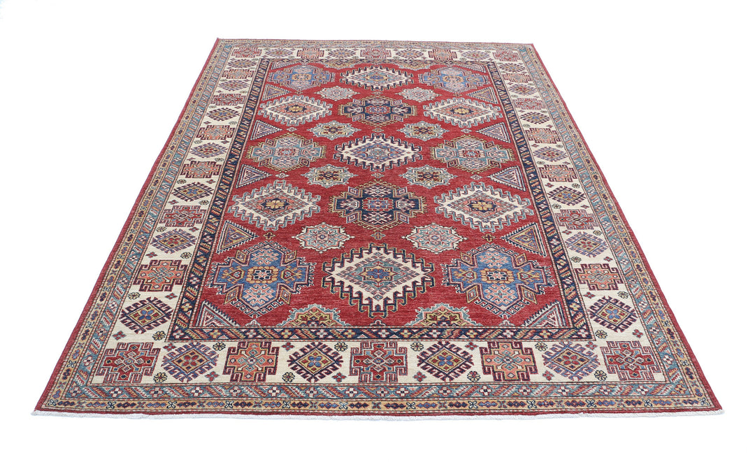 Hand Knotted Royal Kazak Wool Rug 6' 0" x 8' 7" - No. AT58924