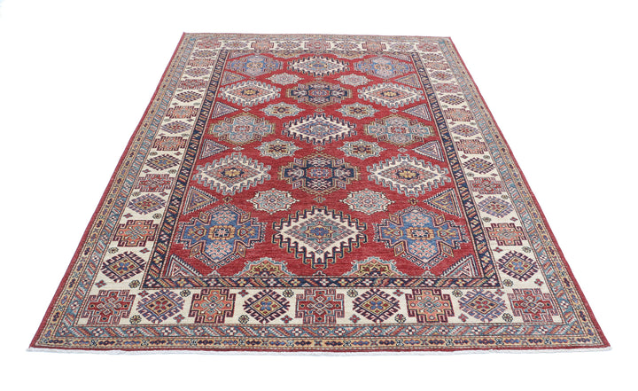 Hand Knotted Royal Kazak Wool Rug 6' 0" x 8' 7" - No. AT58924