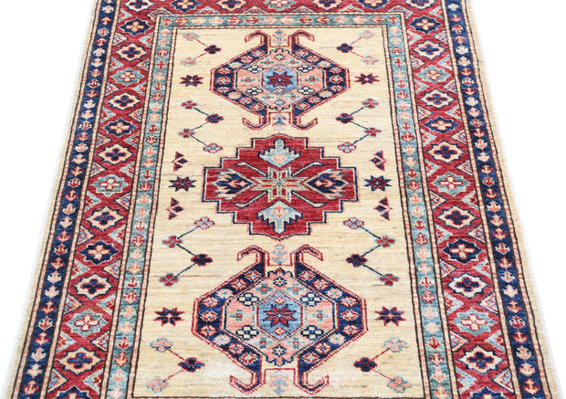 Hand Knotted Royal Kazak Wool Rug 2' 11" x 4' 1" - No. AT22008