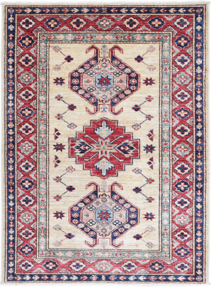 Hand Knotted Royal Kazak Wool Rug 2' 11" x 4' 1" - No. AT22008