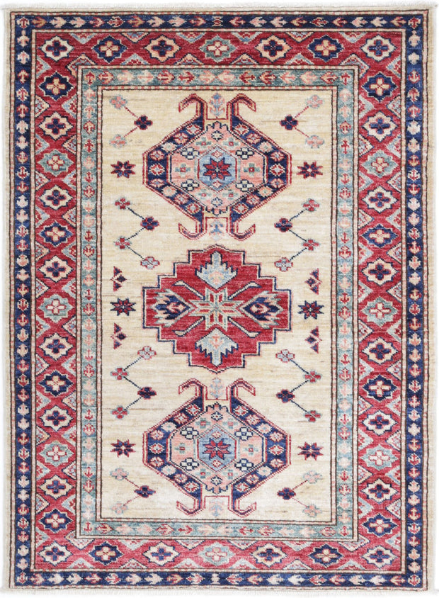 Hand Knotted Royal Kazak Wool Rug 2' 11" x 4' 1" - No. AT22008