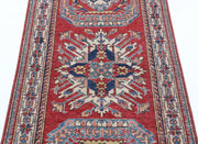 Hand Knotted Royal Kazak Wool Rug 3' 1" x 4' 9" - No. AT17813