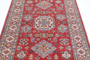 Hand Knotted Royal Kazak Wool Rug 4' 1" x 5' 7" - No. AT99618