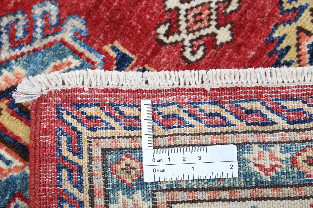 Hand Knotted Royal Kazak Wool Rug 4' 1" x 5' 7" - No. AT99618