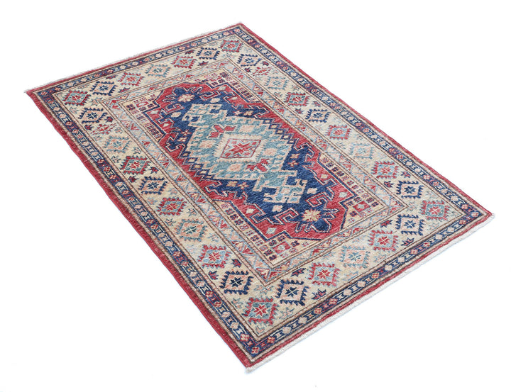 Hand Knotted Royal Kazak Wool Rug 2' 10" x 4' 1" - No. AT21820