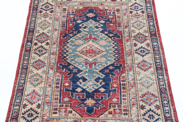 Hand Knotted Royal Kazak Wool Rug 2' 10" x 4' 1" - No. AT21820