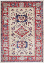 Hand Knotted Royal Kazak Wool Rug 3' 10" x 5' 5" - No. AT13171