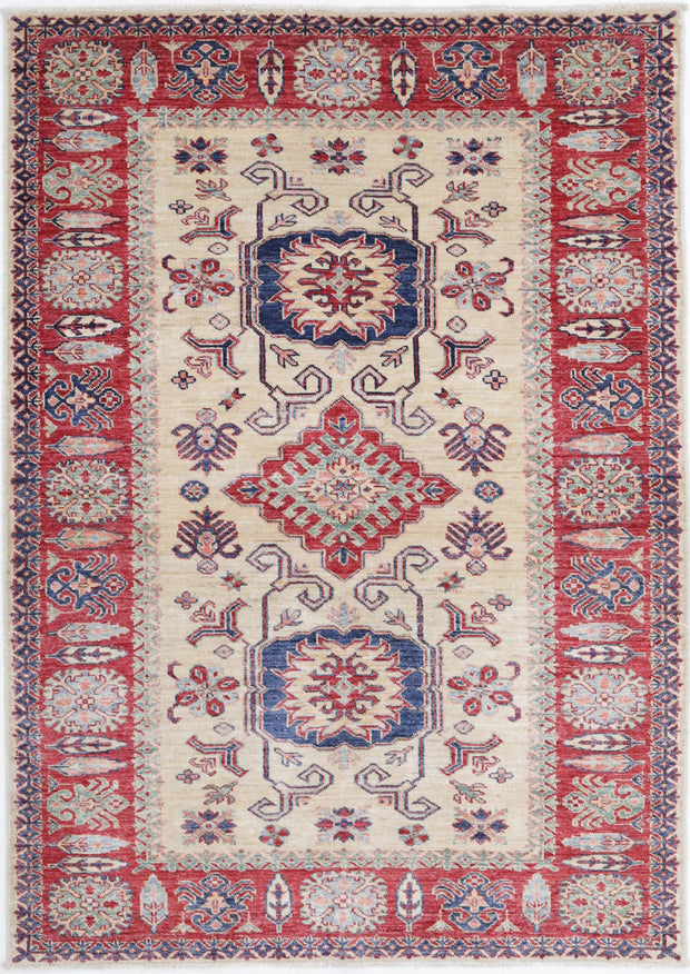 Hand Knotted Royal Kazak Wool Rug 3' 10" x 5' 5" - No. AT13171