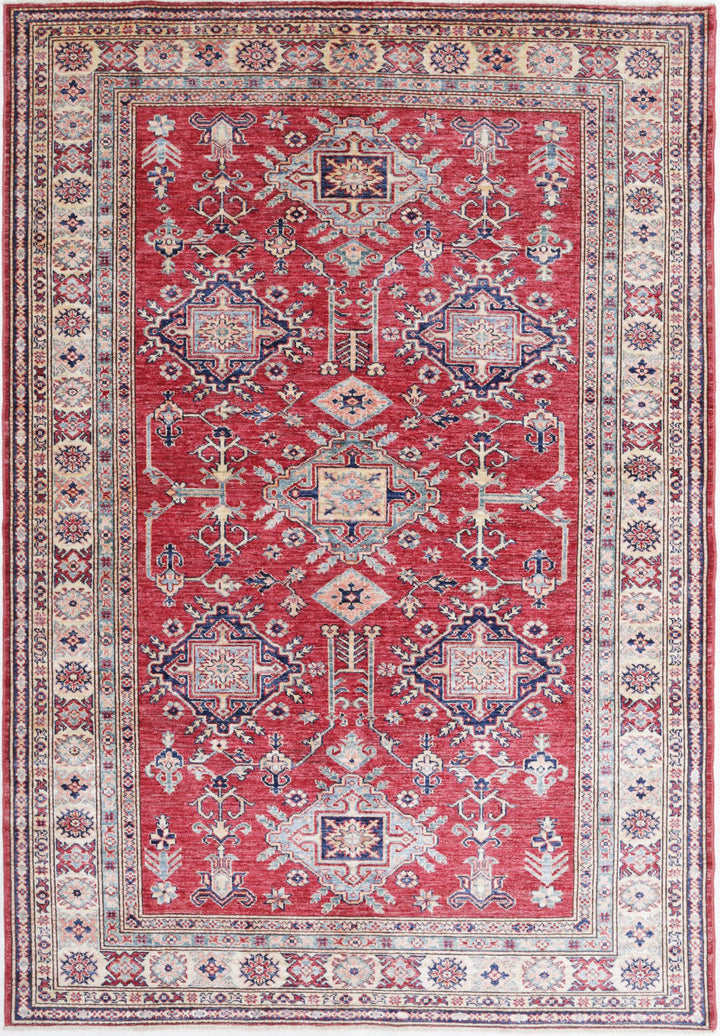Hand Knotted Royal Kazak Wool Rug 5' 5" x 7' 11" - No. AT92527