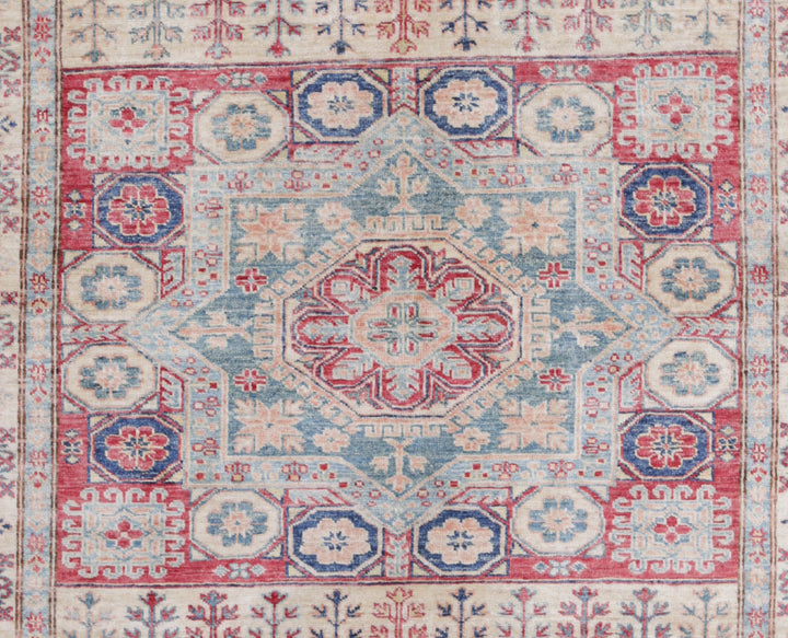 Hand Knotted Royal Kazak Wool Rug 4' 10" x 6' 3" - No. AT61545