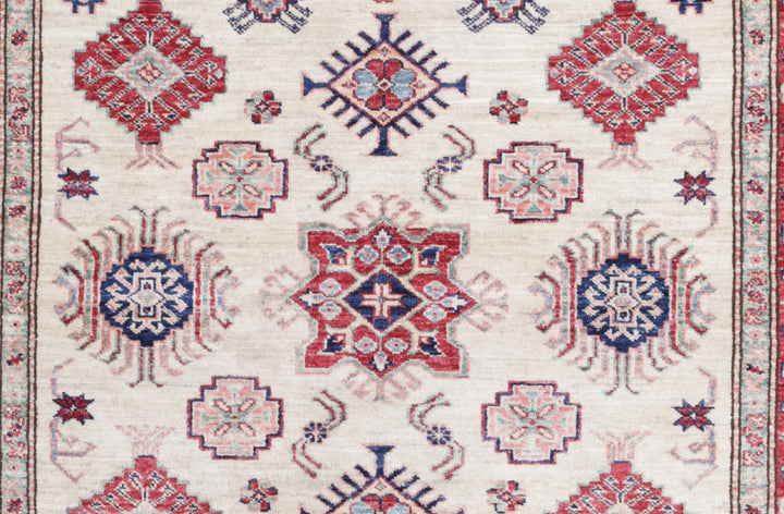 Hand Knotted Royal Kazak Wool Rug 4' 9" x 6' 5" - No. AT99658