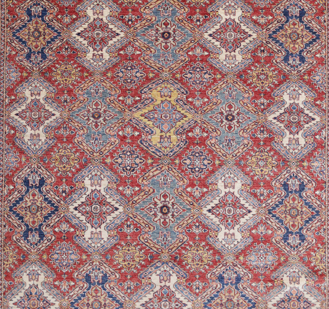 Hand Knotted Royal Kazak Wool Rug 9' 10" x 13' 9" - No. AT55433