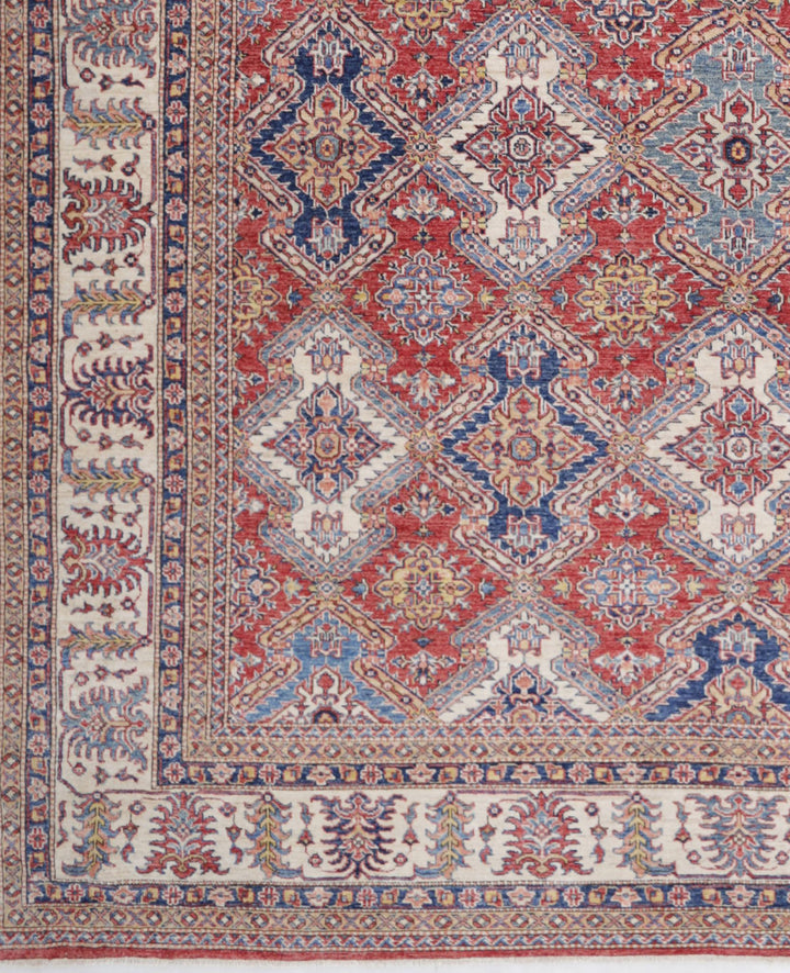 Hand Knotted Royal Kazak Wool Rug 9' 10" x 13' 9" - No. AT55433