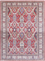 Hand Knotted Royal Kazak Wool Rug 9' 11" x 13' 6" - No. AT71558