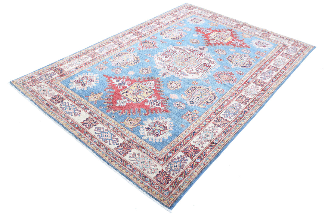 Hand Knotted Royal Kazak Wool Rug 5' 7" x 8' 1" - No. AT31786