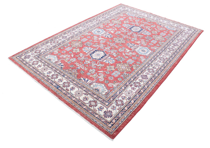 Hand Knotted Royal Kazak Wool Rug 5' 8" x 8' 3" - No. AT97562