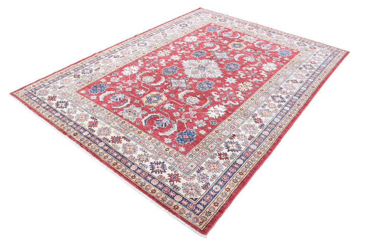 Hand Knotted Royal Kazak Wool Rug 6' 7" x 8' 8" - No. AT31388