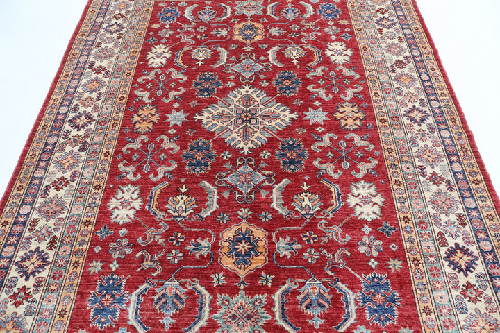 Hand Knotted Royal Kazak Wool Rug 6' 7" x 8' 8" - No. AT31388