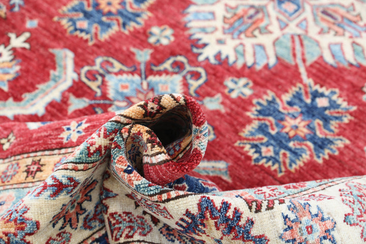 Hand Knotted Royal Kazak Wool Rug 6' 7" x 8' 8" - No. AT31388