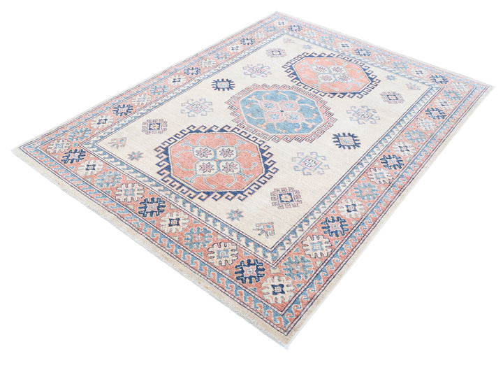 Hand Knotted Royal Kazak Wool Rug 4' 10" x 6' 8" - No. AT60651