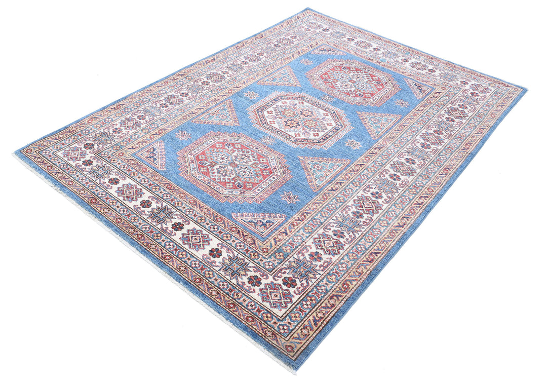 Hand Knotted Royal Kazak Wool Rug 4' 10" x 6' 10" - No. AT22806