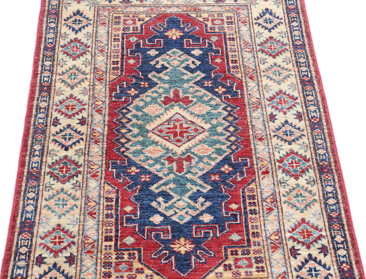 Hand Knotted Royal Kazak Wool Rug 2' 10" x 4' 2" - No. AT28777