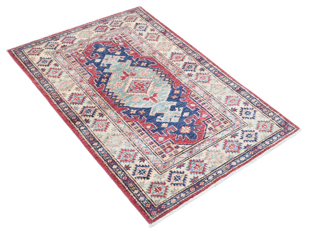 Hand Knotted Royal Kazak Wool Rug 2' 10" x 4' 2" - No. AT44684