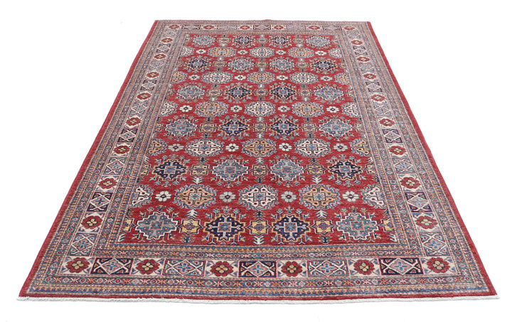Hand Knotted Royal Kazak Wool Rug 5' 4" x 8' 2" - No. AT81279